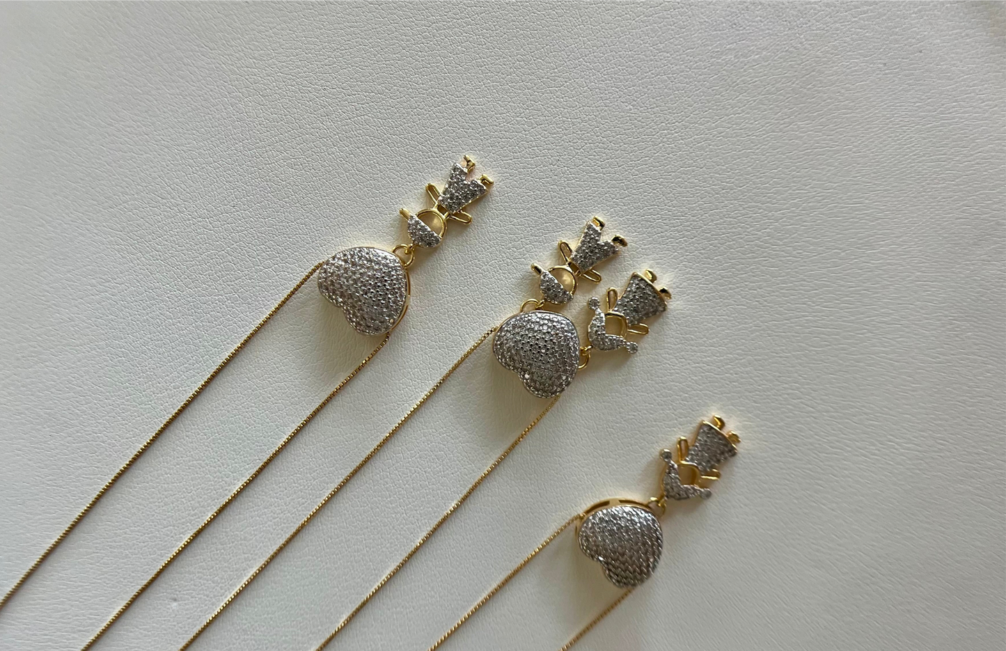 3D Heart & Boy Pendant Necklace – 18K Gold Plated