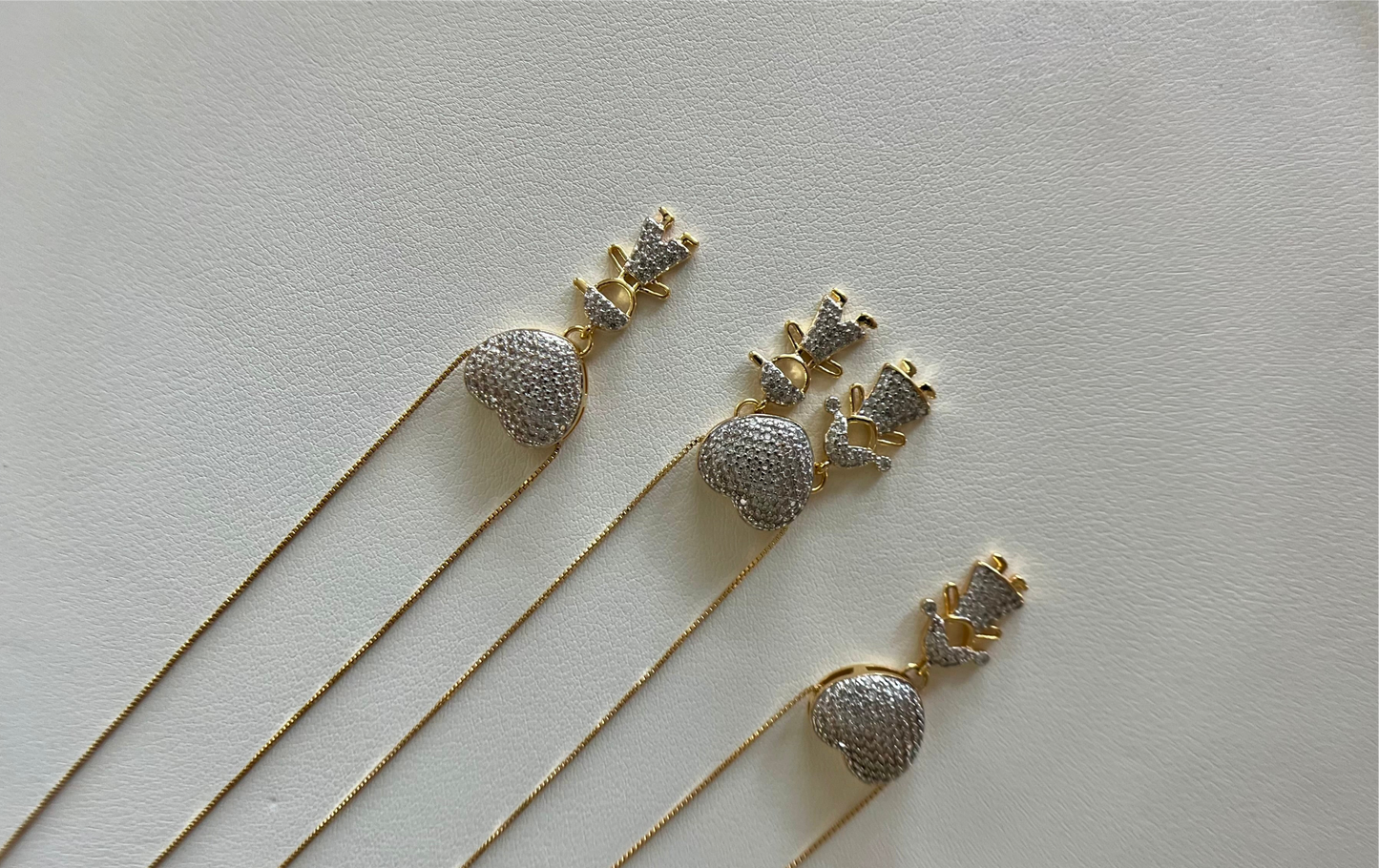 3D Heart & Girl Pendant- 18K Gold Plated